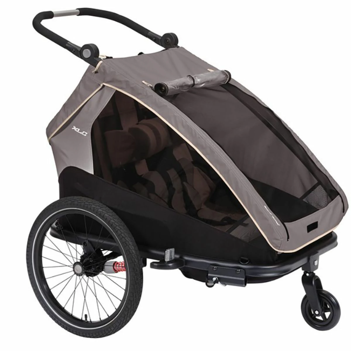 XLC Remorque Enfant Duo S 20" Anthracite Beige 3 XLC Remorque Enfant Duo S 20" Anthracite Beige