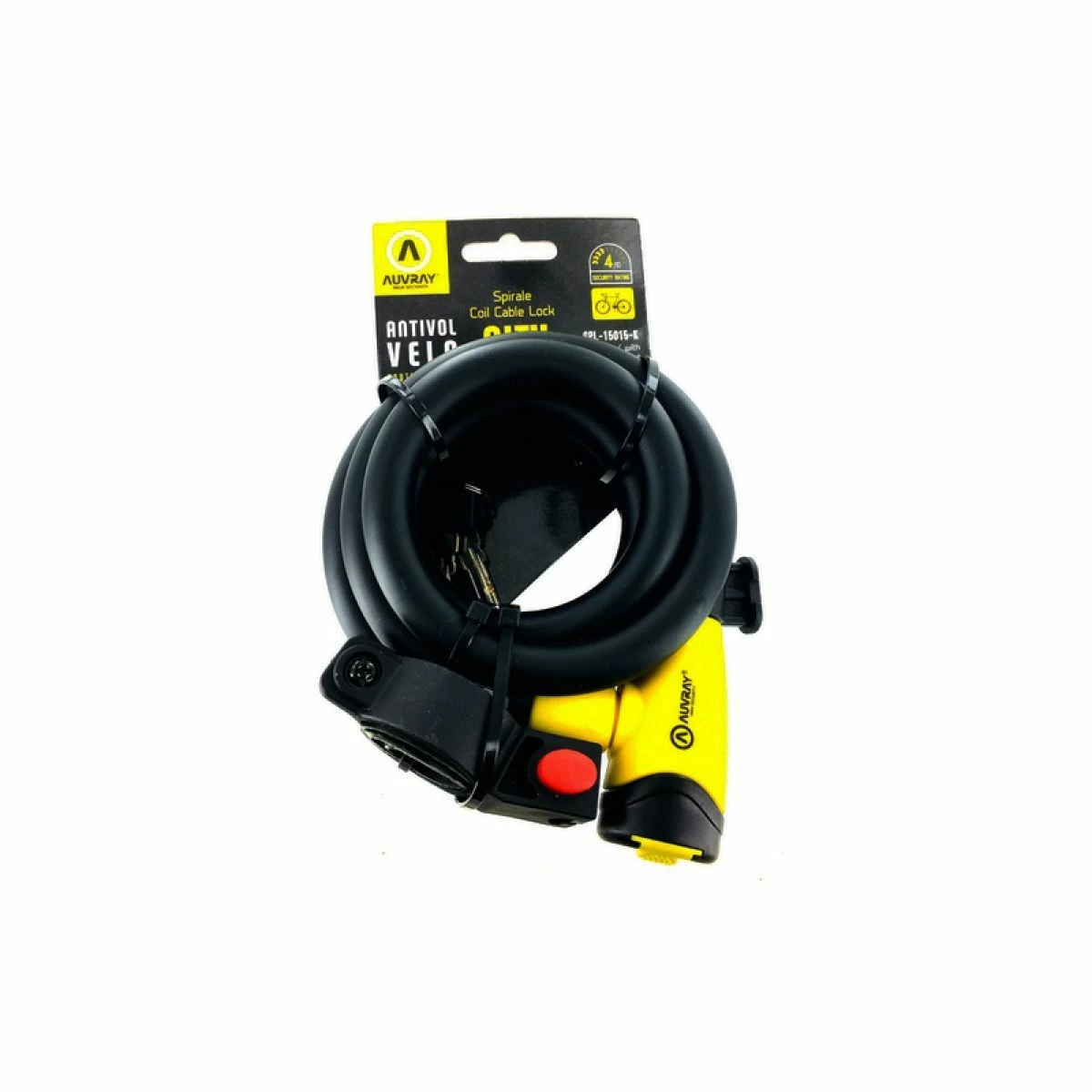 Auvray Antivol Spiral City 15 150cm à Clé 3 Auvray Antivol Spiral City 15 150cm à Clé