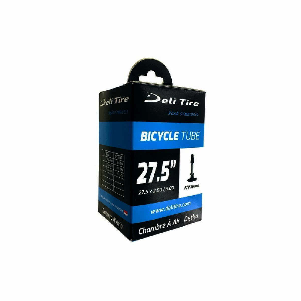 DELI TIRE Deli Chambre à Air 27.5x3.00 (27.5+) Presta 3 DELI TIRE Deli Chambre à Air 27.5x3.00 (27.5+) Presta