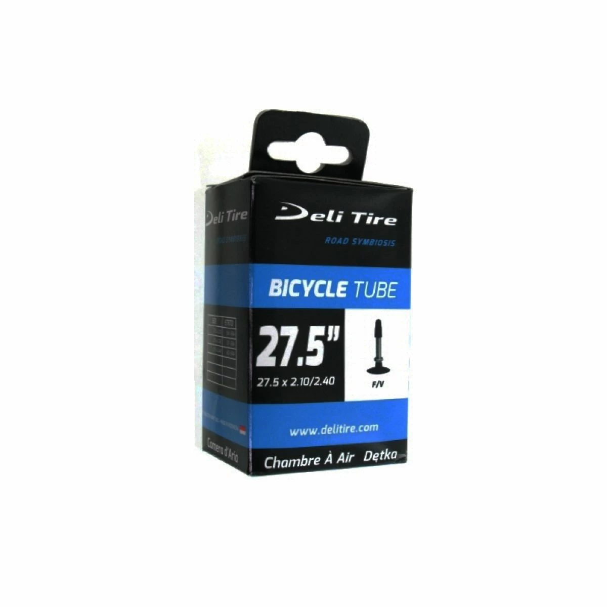 DELI TIRE Deli Chambre à Air 27.5x2.10/2.40 Presta 3 DELI TIRE Deli Chambre à Air 27.5x2.10/2.40 Presta