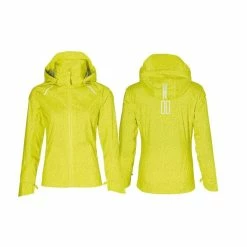 Basil Skane Veste Imperméable Femme Jaune Réfléchissant -Le Marché du Vélo Soldes Magasin 8715019411342 basil skane veste impermeable femme jaune reflechissant 2x